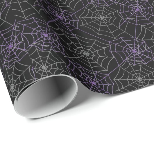 Halloween Wrapping Paper-Spider Webs Geschenkpapier (Rolleneckpunkt)