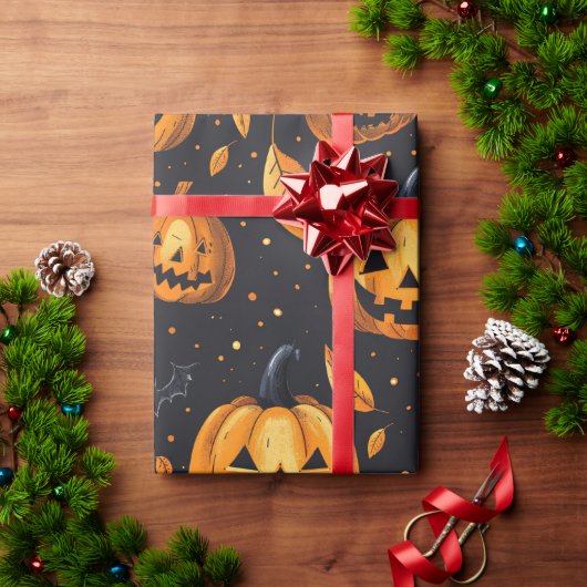 Halloween Wrapping Paper - Spookes Niedliches Gesp Geschenkpapier (Feiertagsgeschenk)