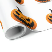 Halloween Wrapping Paper Spooky Jack-O’ Lantern Geschenkpapier (Rolleneckpunkt)
