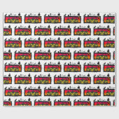 Halloween Wrapping Paper (weißer Hintergrund) Geschenkpapier (Flach)