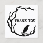 Halloween Wreath Crow danke Ihnen für Ihre Bestell Quadratische Visitenkarte (Vorderseite)