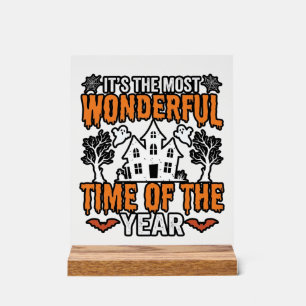 Halloween Wundervolle Zeit Des Jahres Vintage-Shir Acrylschild