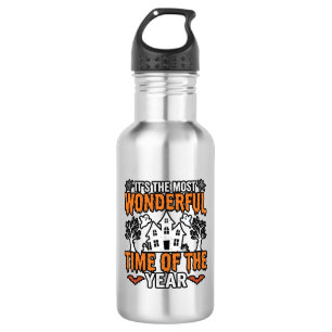 Halloween Wundervolle Zeit Des Jahres Vintage-Shir Edelstahlflasche