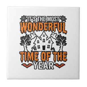 Halloween Wundervolle Zeit Des Jahres Vintage-Shir Fliese