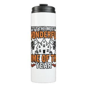 Halloween Wundervolle Zeit Des Jahres Vintage-Shir Thermosbecher