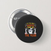 Halloween Wundervolle Zeit Geist und Kürbis Vintag Button (Vorne & Hinten)
