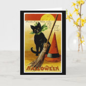 Halloween-Wunsch Karte (Gelbe Blume)