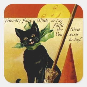 Halloween-Wunsch Quadratischer Aufkleber