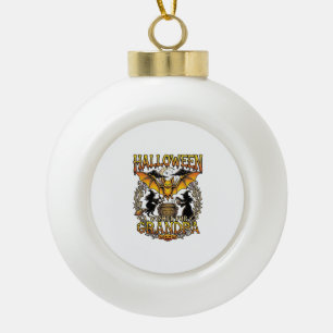 Halloween-Wünsche Opa Fledermaus Hexen-Kessel_1 Keramik Kugel-Ornament