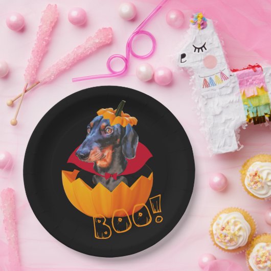 Halloween-Wursthund Pappteller (Party)