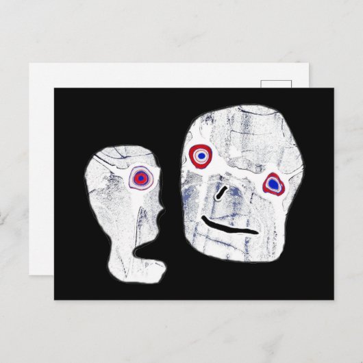 Halloween x Stone Zombie Außerirdischen Postkarte (Vorne/Hinten)