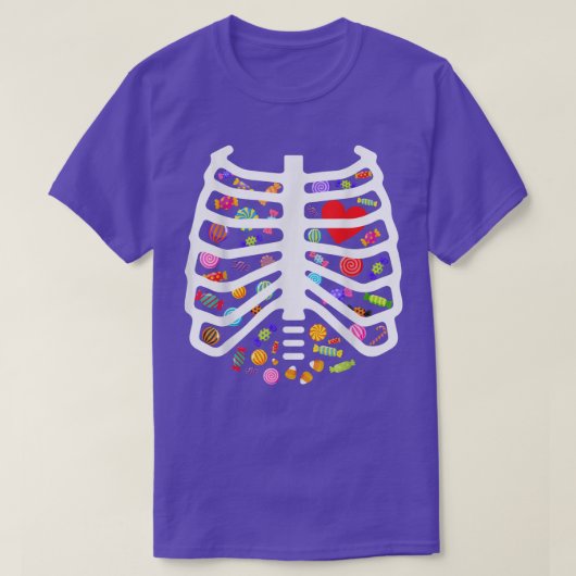 Halloween Xray Skeleton Rib Cage Herz Candy Kids T-Shirt (Design vorne)