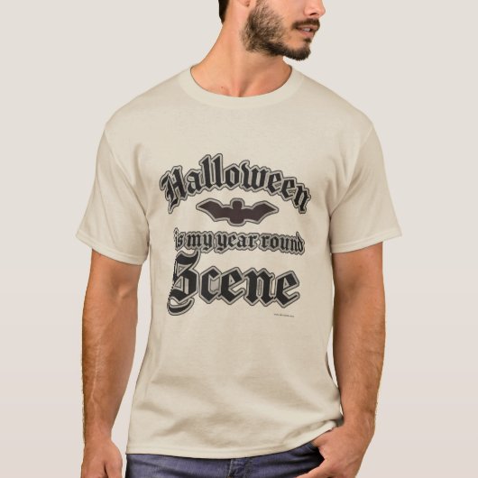 Halloween Year Round Scene Epic Funny Bat Motto T-Shirt (Vorderseite)