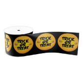 Halloween Yellow Black Trick oder Treat Ribbon Ripsband (Spule)