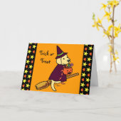 Halloween Yellow Labrador Cartoon 1 Karte (Gelbe Blume)