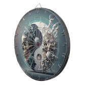 Halloween Yin-Yang Skeleton Fusion Dartscheibe (Vorderseite rechts)