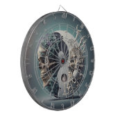 Halloween Yin-Yang Skeleton Fusion Dartscheibe (Vorderseite Links)