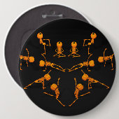 Halloween-Yoga-Klasse Button (Vorne & Hinten)