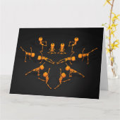 Halloween-Yoga-Klasse Karte (Gelbe Blume)