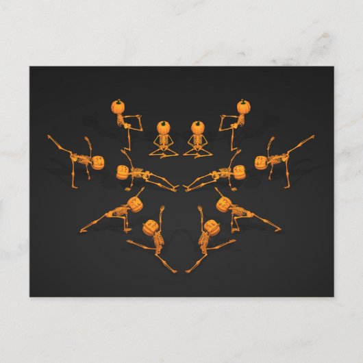 Halloween-Yoga-Klasse Postkarte (Vorderseite)