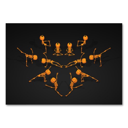 Halloween-Yoga-Klasse Tischnummer (Vorderseite)