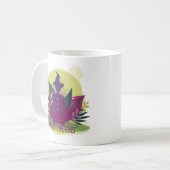 Halloween Yoga Namaste Hexen Kaffeetasse (Vorderseite Links)