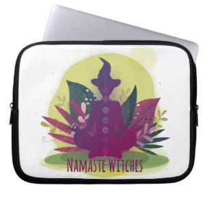 Halloween Yoga Namaste Hexen Laptopschutzhülle