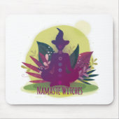 Halloween Yoga Namaste Hexen Mousepad (Vorne)