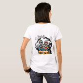 Halloween Yoga Skeletons T-Shirt (Schwarz voll)