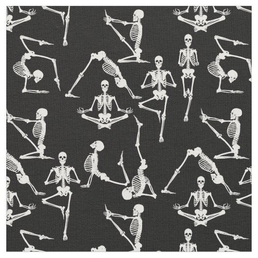 Halloween yoga skeletts schwarz stoff (Nahaufnahme)