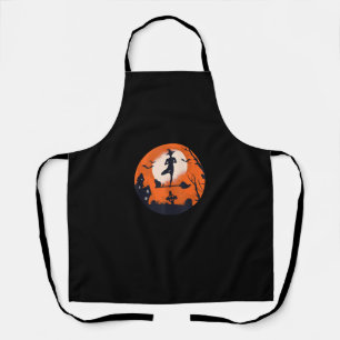 Halloween Yoga Witch Cat Boy Girl Men Women Schürze