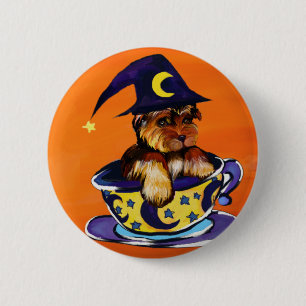Halloween Yorkie Poo Button