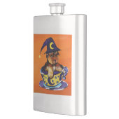 Halloween Yorkie Poo Flachmann (Links)