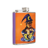 Halloween Yorkie Poo Flachmann (Rechts)