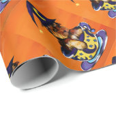 Halloween Yorkie Poo Geschenkpapier (Rolleneckpunkt)