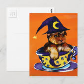 Halloween Yorkie Poo Postkarte (Vorne/Hinten)