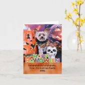 Halloween - Yorkie - Vinnie Karte (Gelbe Blume)