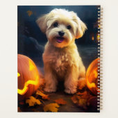Halloween Yorkipoo mit Pumpkins Beängstigend Planer (Rückseite)
