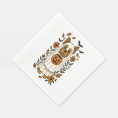 Halloween Yorkshire Terrier Blume Halloween Serviette (Ecke)