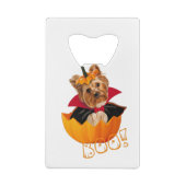 Halloween Yorkshire Terrier-Hundekürbis Geldbeutel Flaschenöffner (Rückseite)