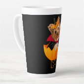 Halloween Yorkshire Terrier-Hundekürbis Milchtasse (Linke Ecke)