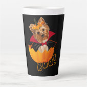 Halloween Yorkshire Terrier-Hundekürbis Milchtasse (Vorderseite)