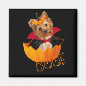 Halloween Yorkshire Terrier Kürbis Magnet (Vorne)