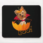 Halloween Yorkshire Terrier Kürbis Mousepad (Vorne)