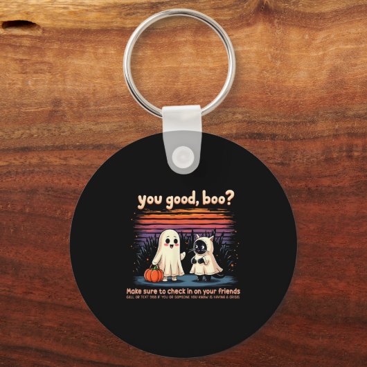 Halloween you Good, Boo_ Suicide Prevention Mental Schlüsselanhänger (Vorderseite)
