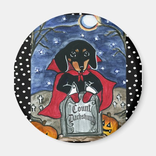 Halloween Zählung Dachshund Magnet (Vorne)