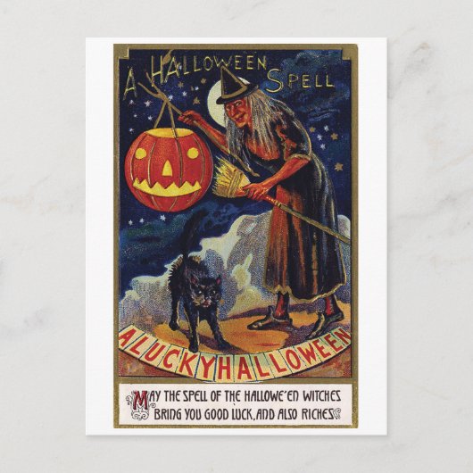 Halloween-Zauber Postkarte (Vorderseite)
