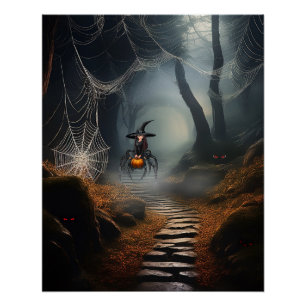 Halloween-Zauberer der verfluchten Spinne Poster