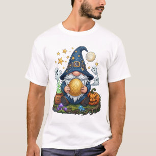 Halloween-Zauberer-Gnom-Goldenes-Ei-Geister-Kürbis T-Shirt