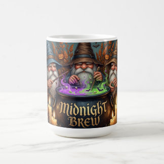 Halloween-Zauberer-Gnome-Mitternachts-Bräu-Kessel Kaffeetasse
